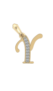 Gold Alphabet Y charm